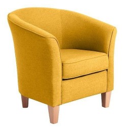 Gelbes Retrodesign für ihr Wohnzimmer mit Max Winzer Polstermöbel